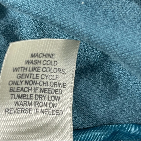 J. Jill Womens Jacket Blue Teal Stretch Velvet corduroy Petites 14P - Picture 8 of 8